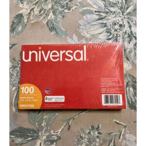 Index Cards Universal 5x8 Ruled 100 Count